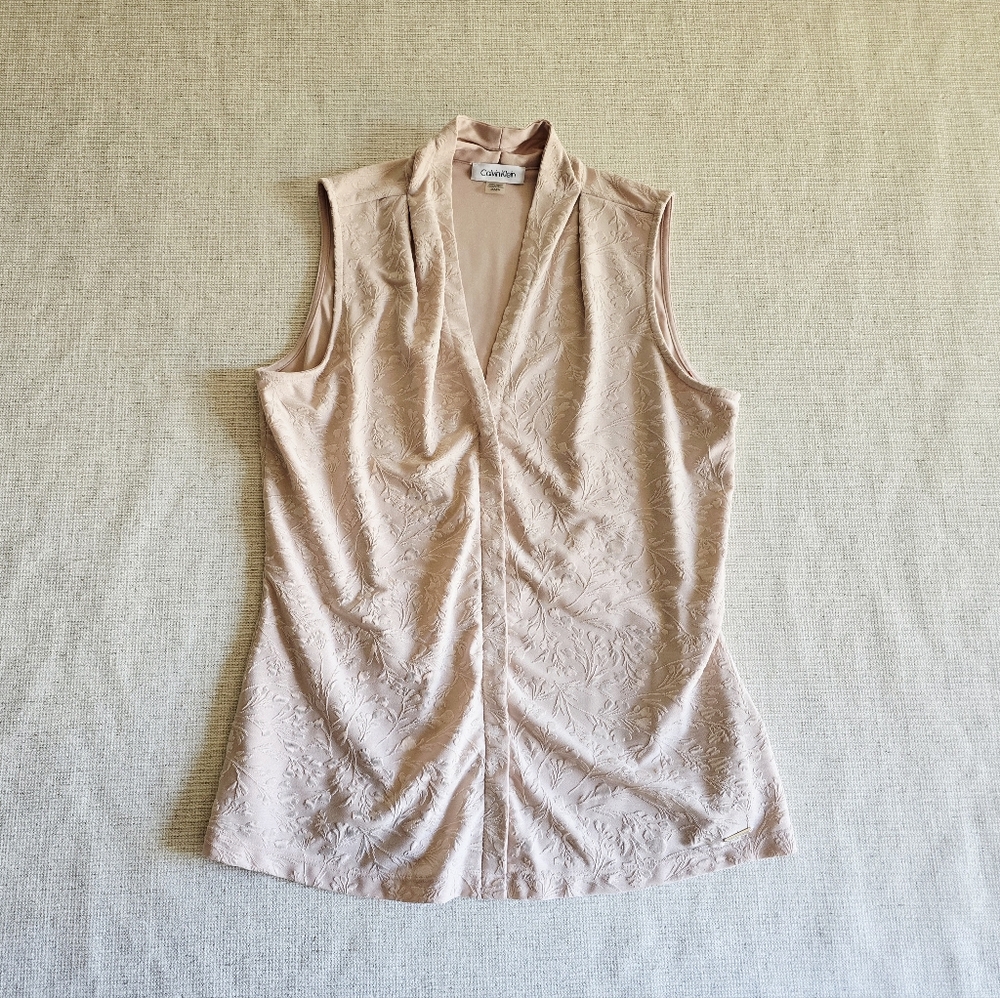 Calvin Klein Women Subtle Flower 3D Tank Blouse